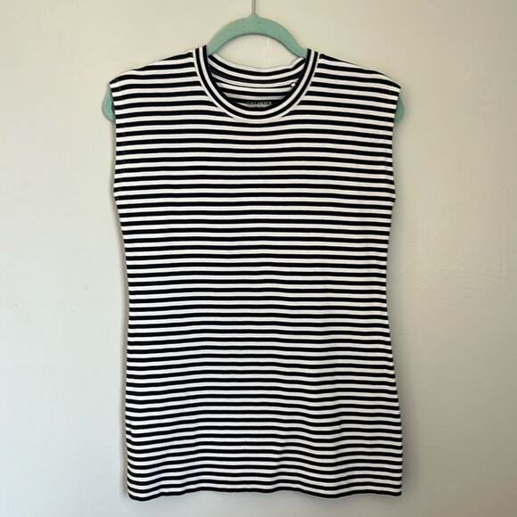 MM LaFleur stripped sleeveless tee. Size S - Picture 1 of 3